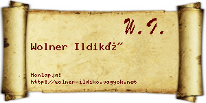 Wolner Ildikó névjegykártya